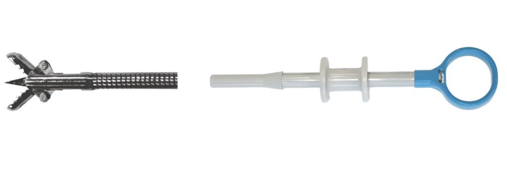 Щипцы биопсийные с зубчатыми браншами с иглой