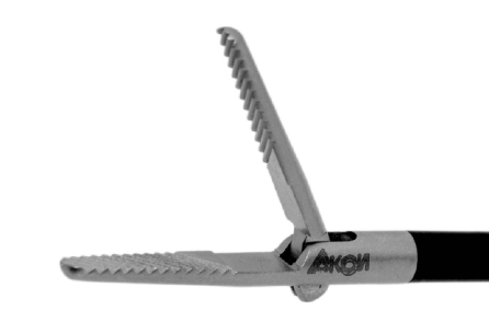 Зажим с удлинёнными губками, однобраншевый